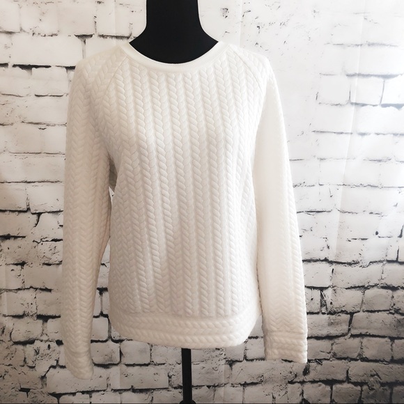 LOFT Sweaters - Ann Taylor Loft Off White Textured Sweater Shirt